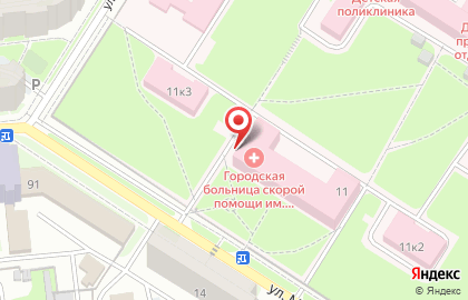 Больница Тульская городская клиническая больница скорой медицинской помощи им. Д.Я. Ваныкина в Туле на карте