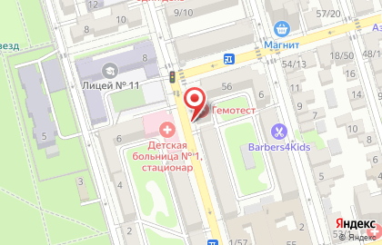 Первая Раковая на Верхненольной улице на карте