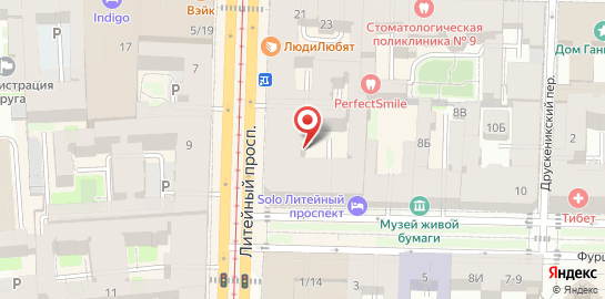 Студия маникюра ZakaNail на метро Чернышевская на карте
