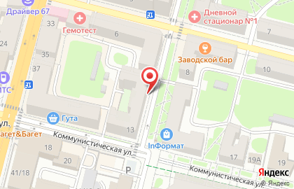 Общежитие в Смоленске на карте