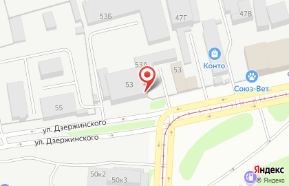 стк №1 на улице Дзержинского на карте