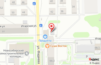 Автостоянка в Новосибирске на карте