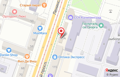 Магазин цветов в Калининграде на карте