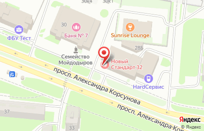 Репетиционная база Территория звука на проспекте Александра Корсунова на карте