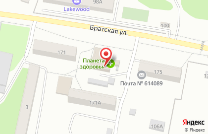 Аптека Планета Здоровья на Братской улице на карте