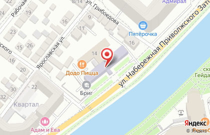 Служба доставки Додо Пицца в Астрахани на карте