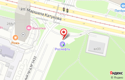 Технический центр Роснефть на улице Маршала Катукова на карте