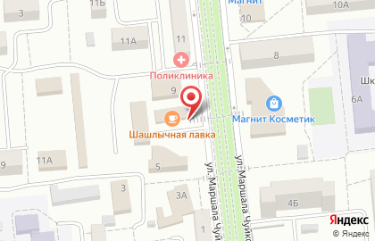 Шашлычная лавка на улице Маршала Чуйкова на карте