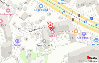 Клиника IPclinic на ​Кубанской улице на карте