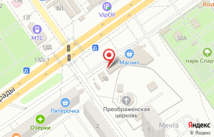 Ресторан быстрого обслуживания Жар-Пицца в Тракторозаводском районе на карте