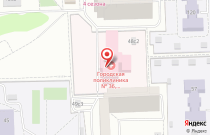 Городская поликлиника №36 на Новочеркасском бульваре на карте