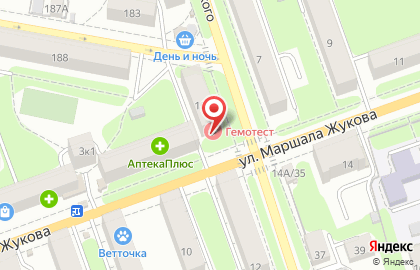 Медицинская лаборатория Гемотест на улице Максима Горького на карте