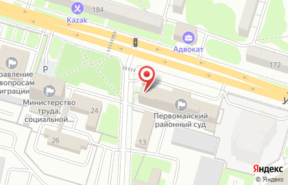 Управление Судебного департамента в Пензенской области на карте