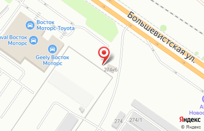Грузовая шиномонтажная мастерская на Большевистской улице на карте