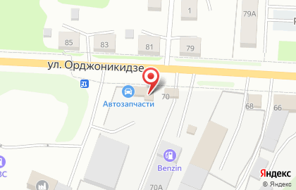 Магазин автозапчастей на улице Орджоникидзе на карте
