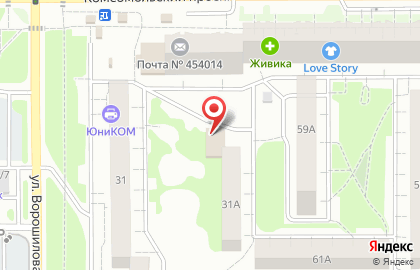 Продовольственный магазин Фасоль в Курчатовском районе на карте