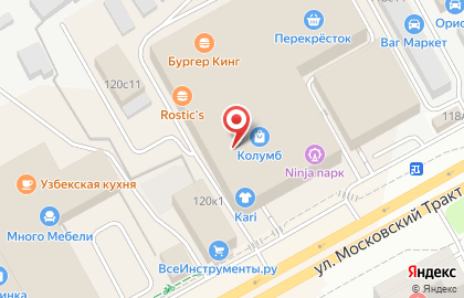 Банкомат Запсибкомбанк на Московском тракте на карте