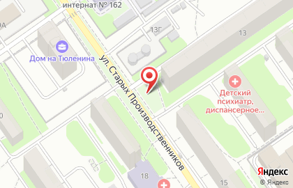 Киоск по продаже хлебобулочных изделий на улице Старых Производственников на карте