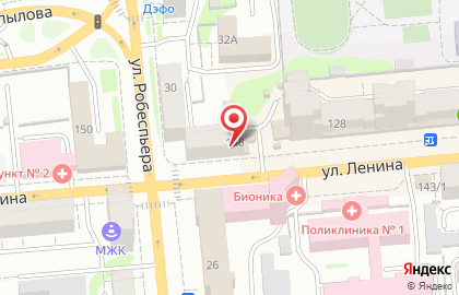 Магазин тканей и фурнитуры Мадам Шик в Железнодорожном районе на карте