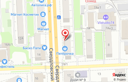 Челябинский филиал Банкомат, СМП Банк на Свердловском проспекте, 11 на карте