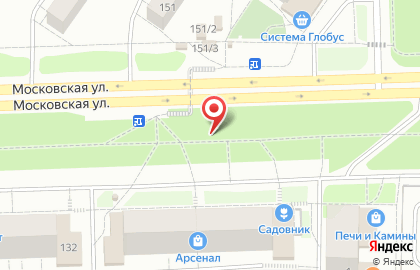 Первая полоса на Московской улице на карте
