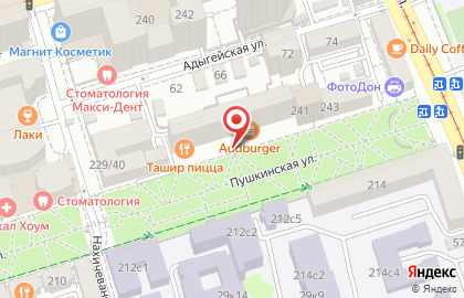 Кафе-кондитерский и киоск Золотой колос на Пушкинской улице на карте