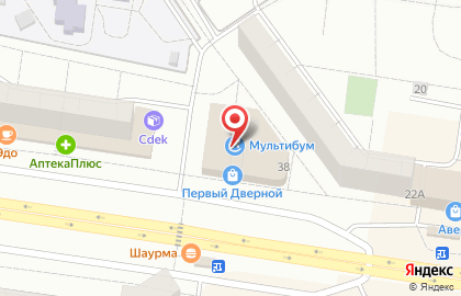 Ладья на улице 70 лет Октября на карте