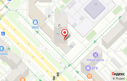 Перекресток на проспекте Академика Сахарова на карте