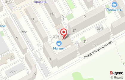 Сеть супермаркетов Магнит в Западном районе на карте