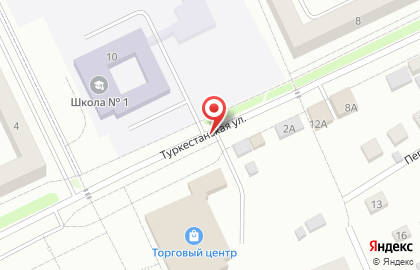 Магазин товаров для детей на Туркестанской улице на карте