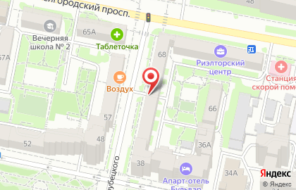 Академия Недвижимости на улице Князя Трубецкого на карте
