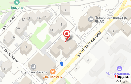 Департамент здравоохранения Тюменской области на улице Челюскинцев на карте