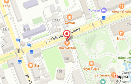 Шахристан в Дербенте на карте