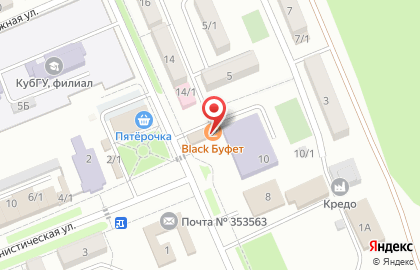 Студент в Краснодаре на карте