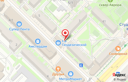 Киоск фастфудной продукции Хот-дог Мастер на Геодезической улице на карте