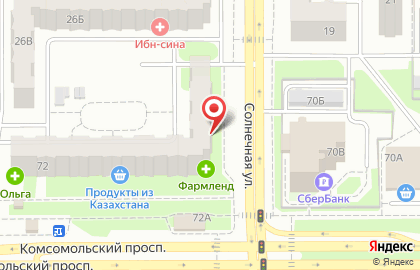 Магазин разливного пива Живое в Курчатовском районе на карте