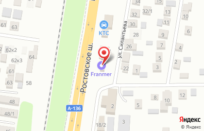 Торгово-монтажная фирма Франмэр-Краснодар на ​Ростовском шоссе на карте