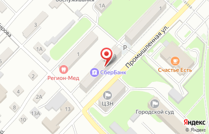 СберБанк на Промышленной улице в Киселёвске на карте
