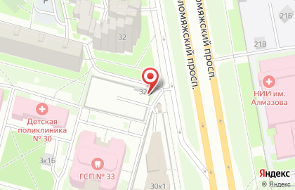 Автостоянка на Коломяжском проспекте, 32а на карте