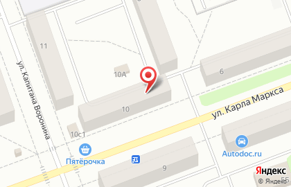 Магазин фастфудной продукции Свежая выпечка на улице Карла Маркса на карте