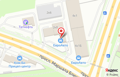 Магазин автоинструмента и оборудования Гарвин на проспекте Маршала Блюхера на карте