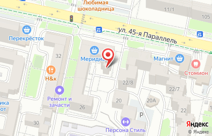 45-я параллель, ТСЖ на карте