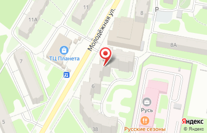 Растяпино на Молодёжной улице на карте