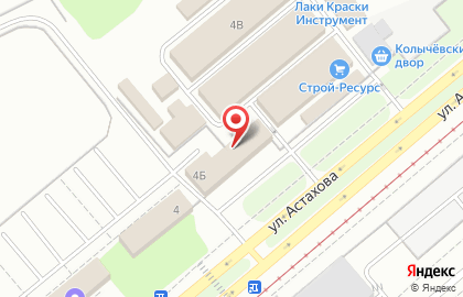 Магазин каминов и печей Печник на улице Астахова на карте