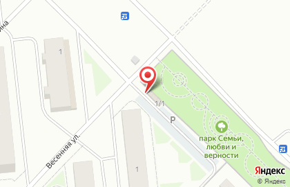 Продовольственный магазин на Весенней улице на карте