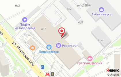 Радуга на улице Милашенкова на карте