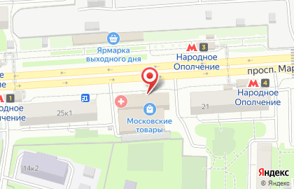 Магазин тканей и штор на проспекте Маршала Жукова на карте