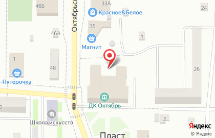 EХ на Октябрьской улице на карте