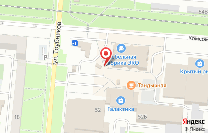 Киоск по продаже фастфудной продукции на улице Трубников на карте