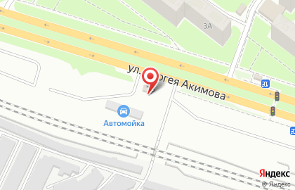 Автостоянка на улице Сергея Акимова на карте
